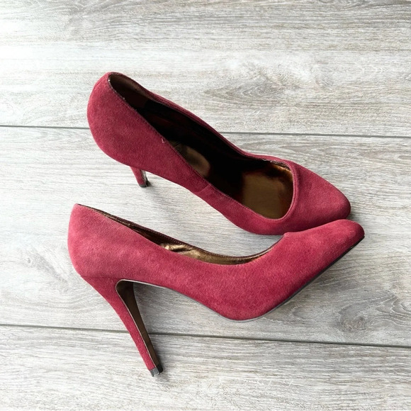 Charles David Burgundy Suede Leather  Pumps - Picture 3 of 15